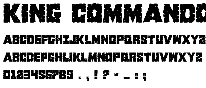 King Commando Regular font